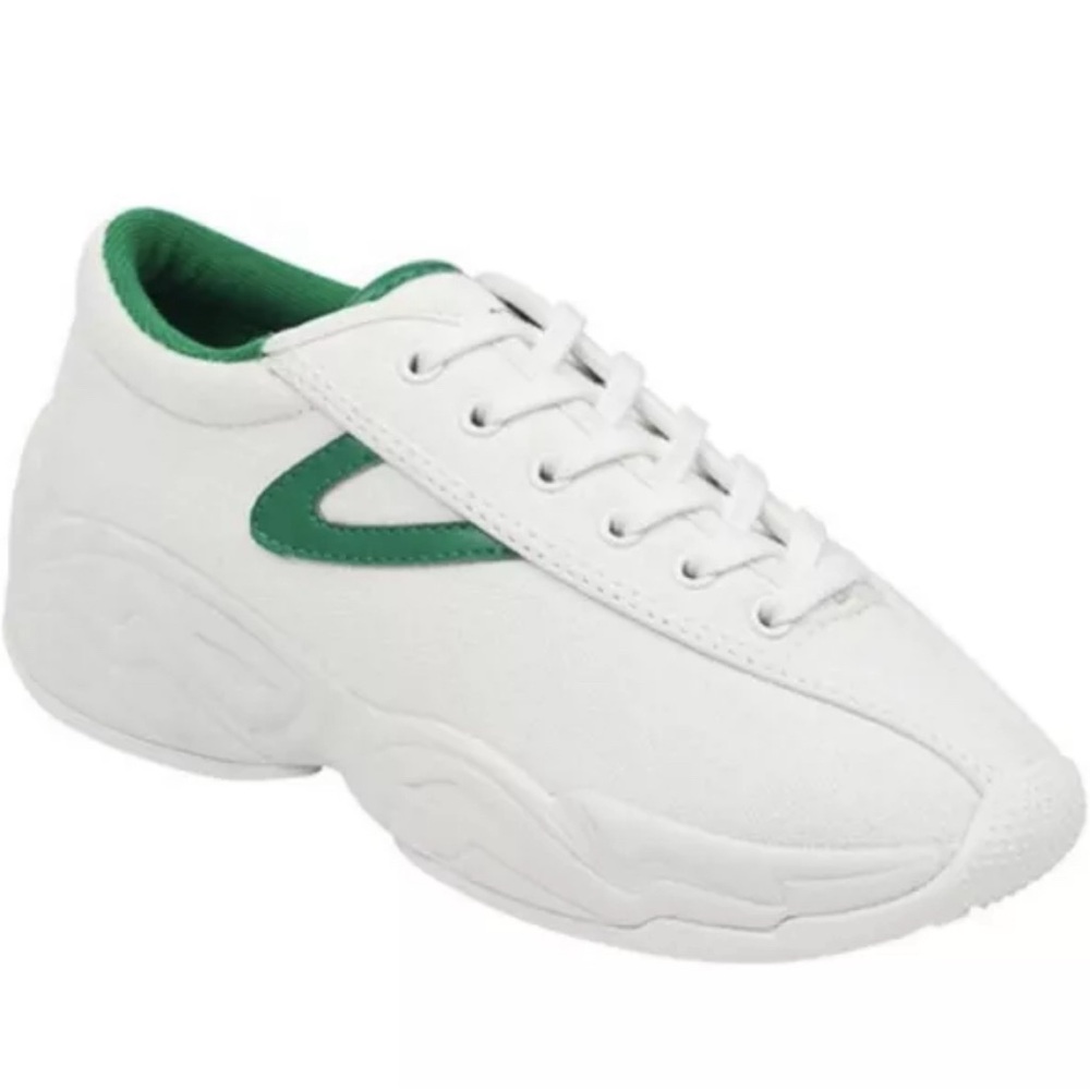 NIB Tretorn white / green canvas leather sneaker 7.5